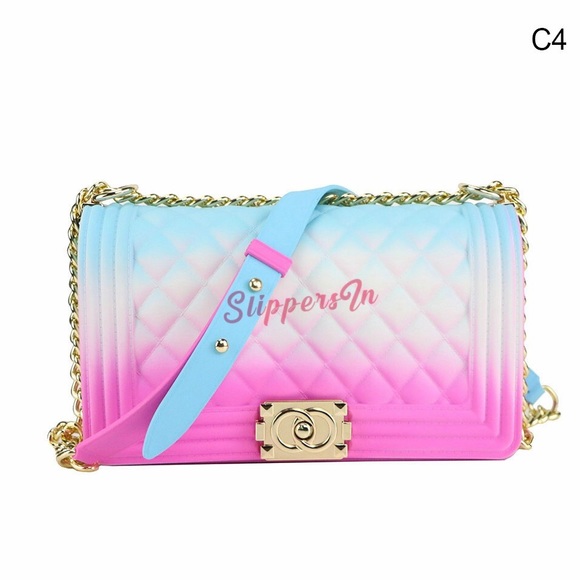 Handbags - Luxury Rainbow Jelly Chain Crossbody Bag Excellent Condition
